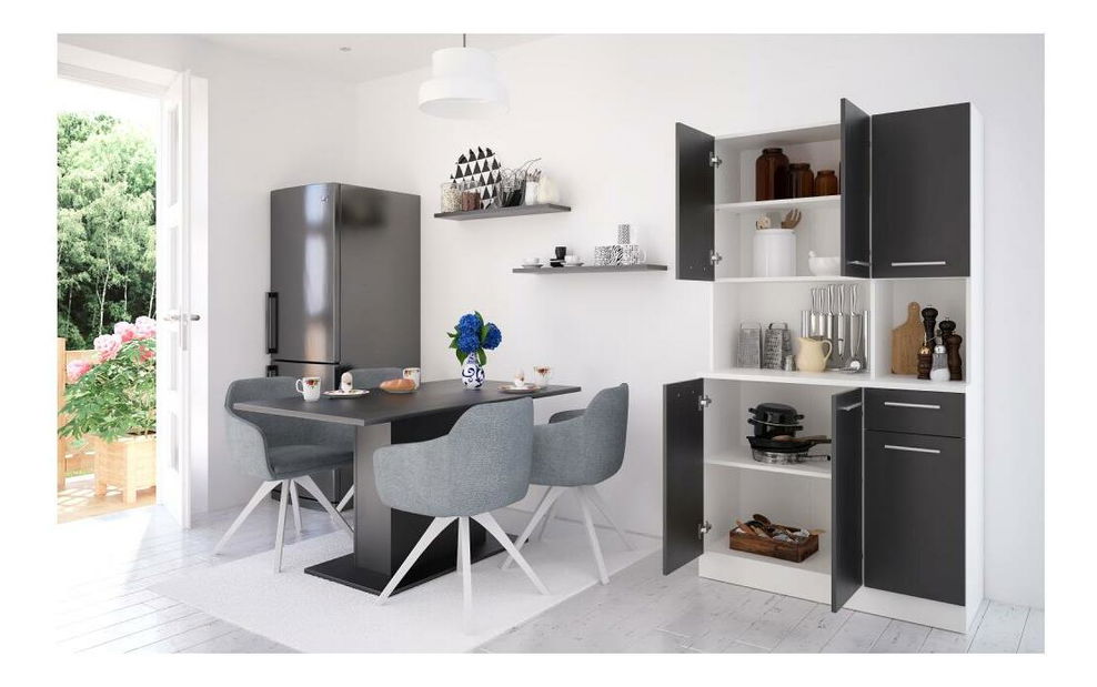Kuchyňský kout Palermo NEW (bílá + černá)