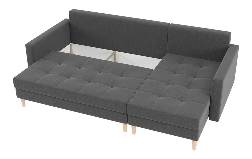 Rohová sedací souprava Divas (P) (šedá)