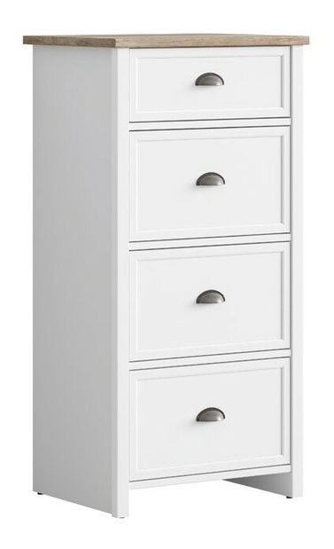 Komoda BRW Cannet KOM4S/60 (bílá)