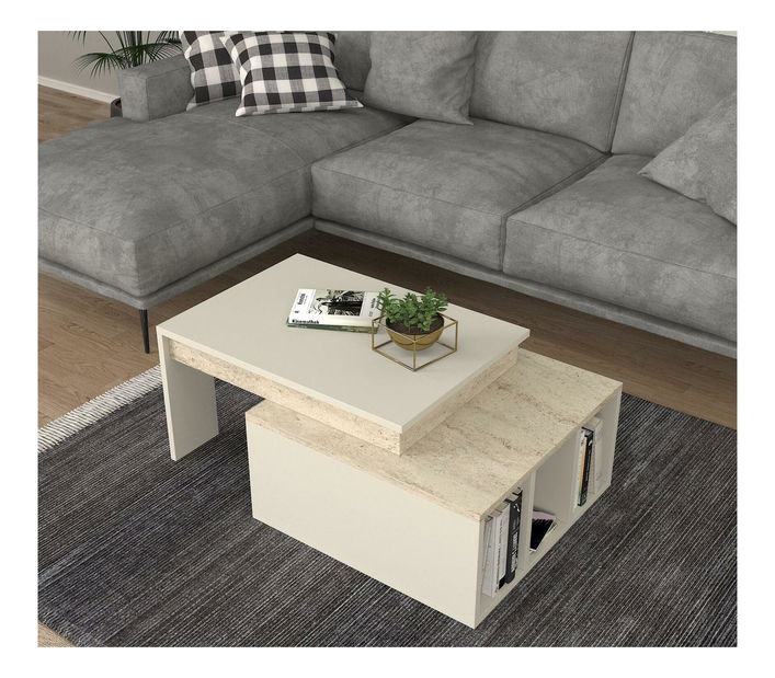 Konferenční stolek Kolorado (travertin + písková)