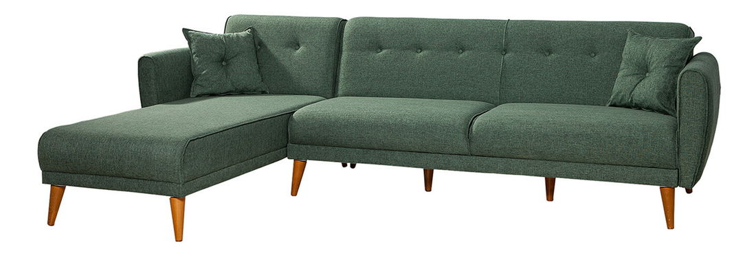 Rohová sedací souprava Alhambra (P) (Zelená)