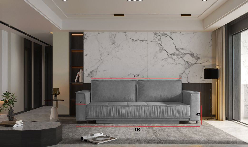 Pohovka trojsedačka Darandenos P (tmavě zelená)