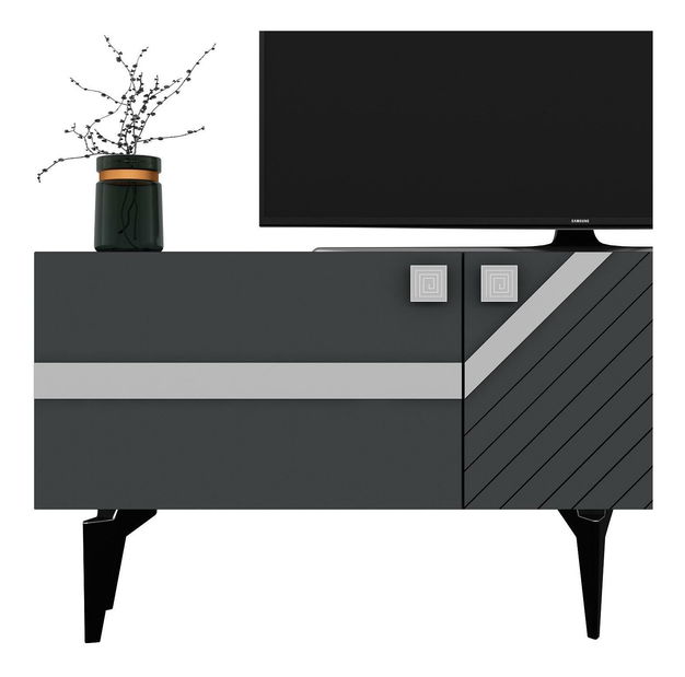 TV stolek/skříňka Tabivo (antracit + stříbrná)