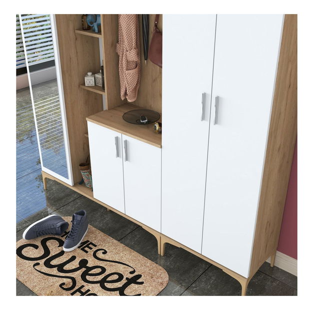 Předsíň Emily 29 (se zrcadlem) (ořech + bílá)