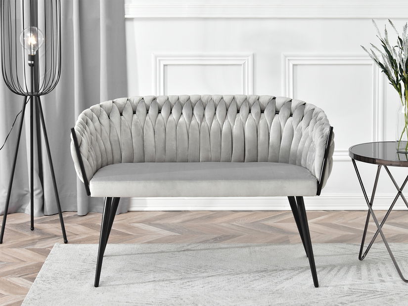 Pohovka dvousedačka Radio (šedá + černá)