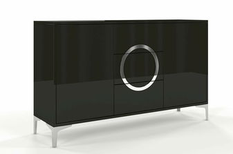 Komoda Naturlig Evenna (vysoký lesk černý)