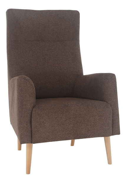 Relaxační křeslo Saif (hnědá + buk)