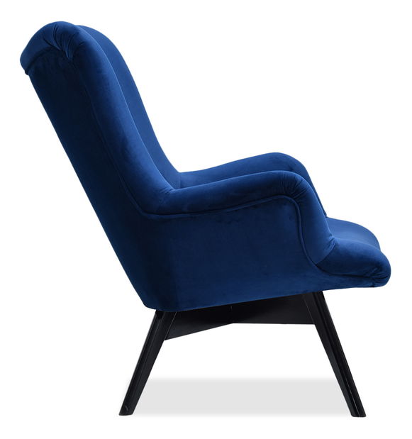 Relaxační křeslo Florentino (tmavě modrá + černá)