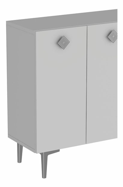 Skříňka Morana (antracit + stříbrná)