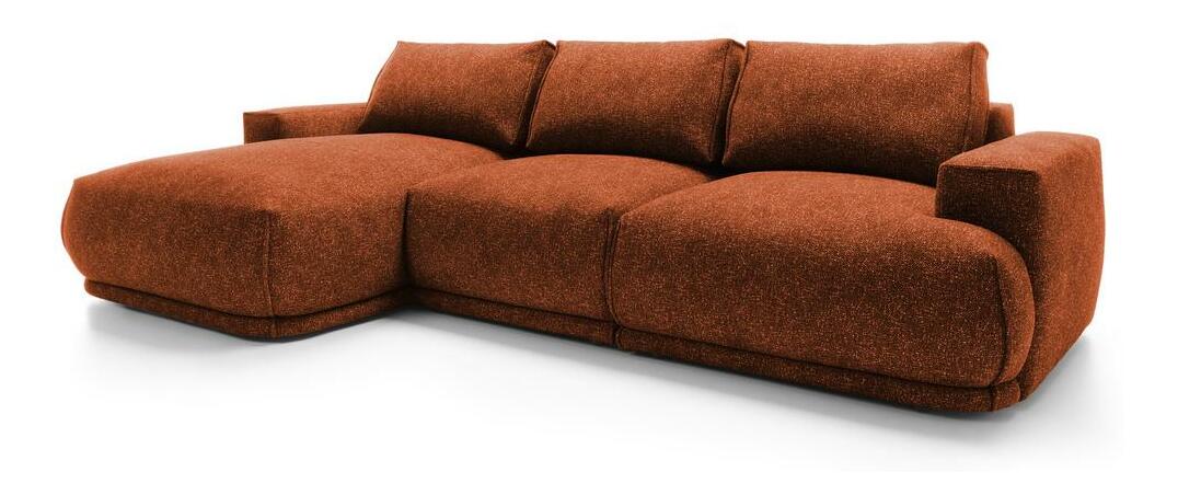 Rohová sedací souprava Dita (L) (měděná + černá)