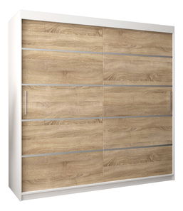 Šatní skříň 200 cm Verika 1 200 (bílá + dub sonoma)