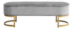 Designová lavice Morila (šedá + zlatá) 