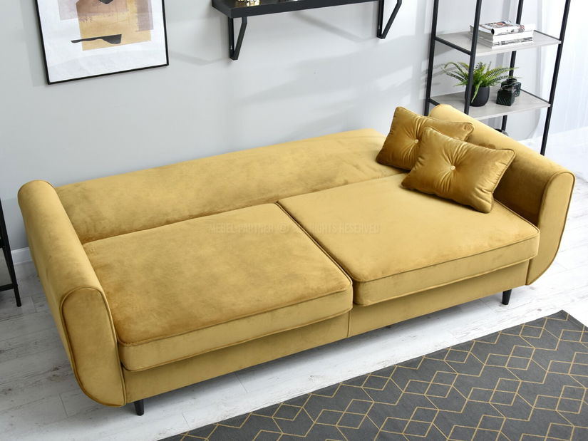 Pohovka dvousedačka Bacteria (zlatá + černá)