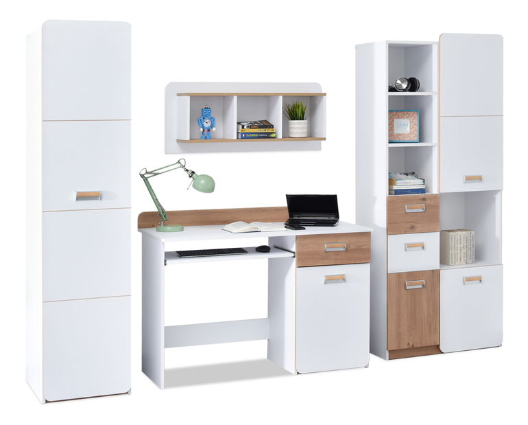 Nábytek do studentského pokoje Clerigo 02 (bílá)