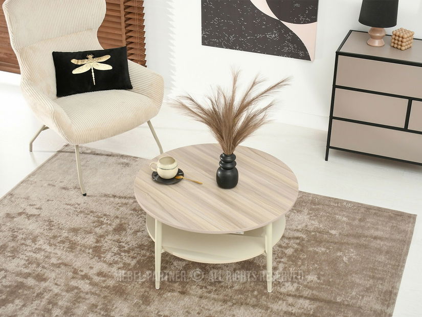 Konferenční stolek Randolf Xl (popelaváo béžová + krémová)