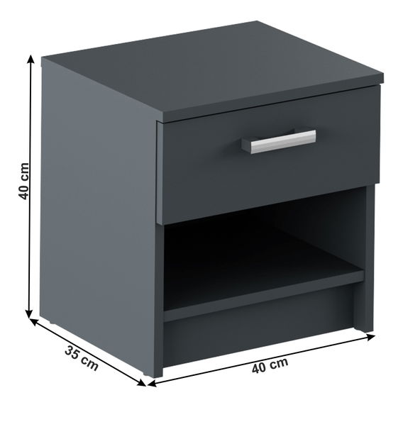 Noční stolek Adrana (grafit)