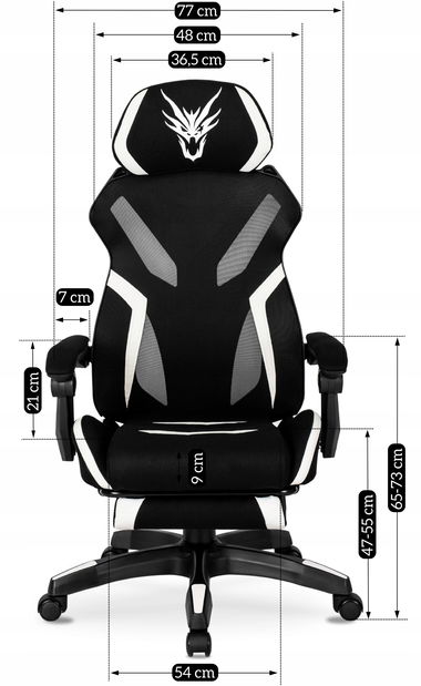 Herní křeslo Mananera (černá + bílá)