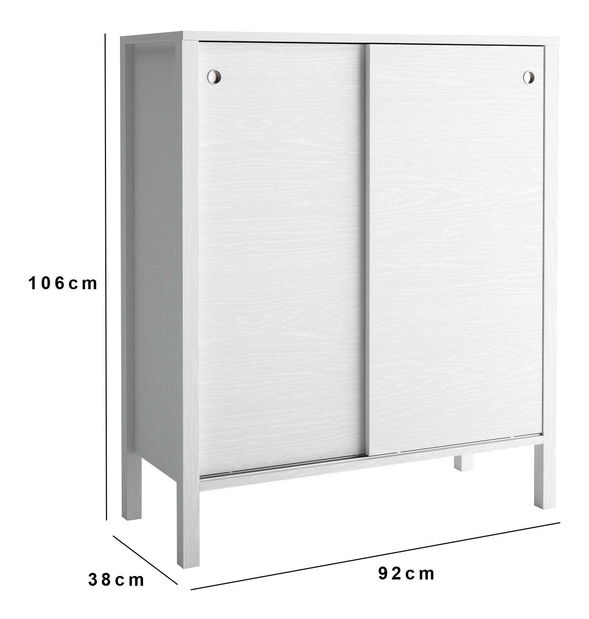 Botník (skříňka na boty) Franc 42 (bílé dřevo)