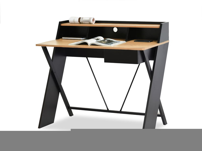 PC stolek Aspart (černý dub + černá)