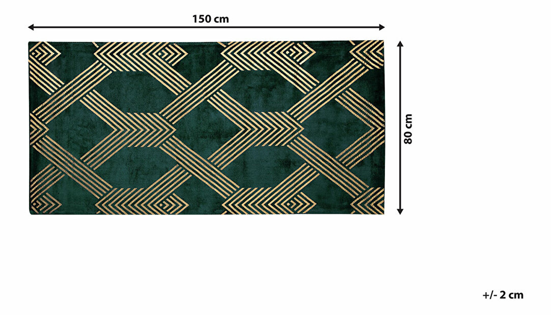 Koberec 80x150 cm VESKE (látka) (zelená)