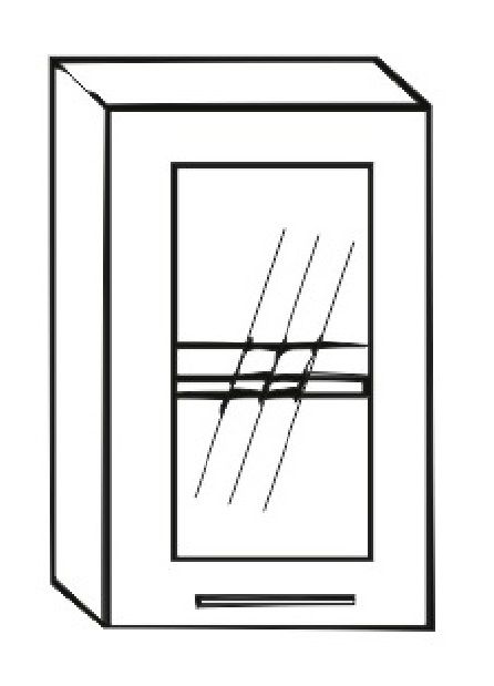 Horní kuchyňská skříňka Irys New GW-40 P/L