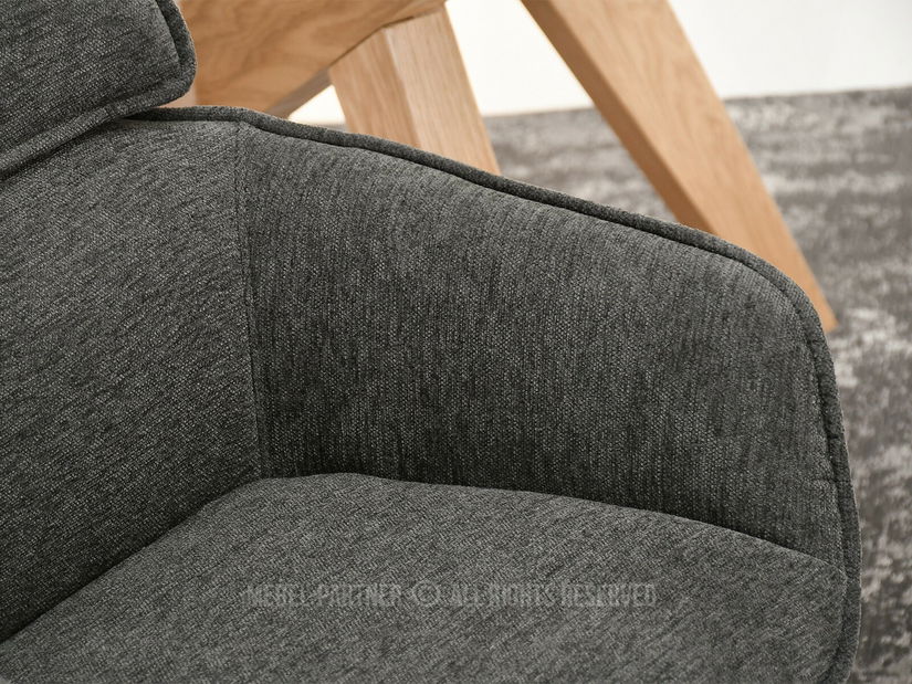 Jídelní židle Distorsion (grafitová + dub)