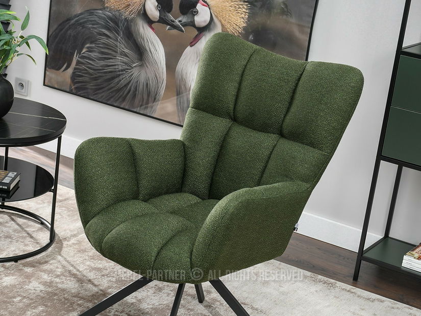 Křeslo Kikino (zelená + černá)