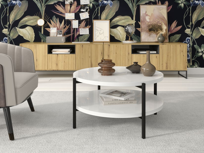 Konferenční stolek Sideria B (lesk bílý)