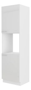 Potravinová kuchyňská skříňka na troubu Lavera 60 DP 210 2F (bílá + lesk bílý)