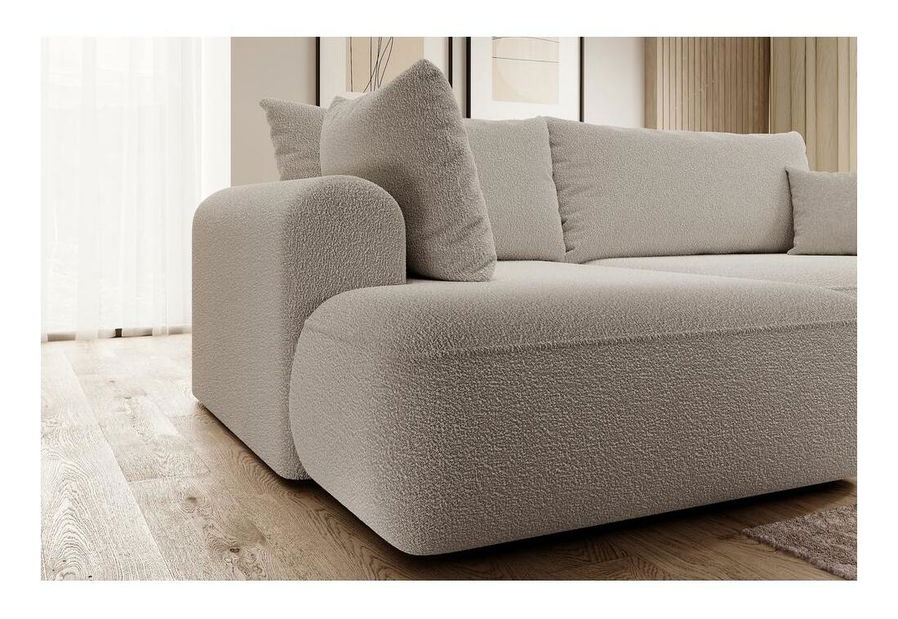 Rohová sedací souprava Olivo II (L) (světlobéžová + černá)