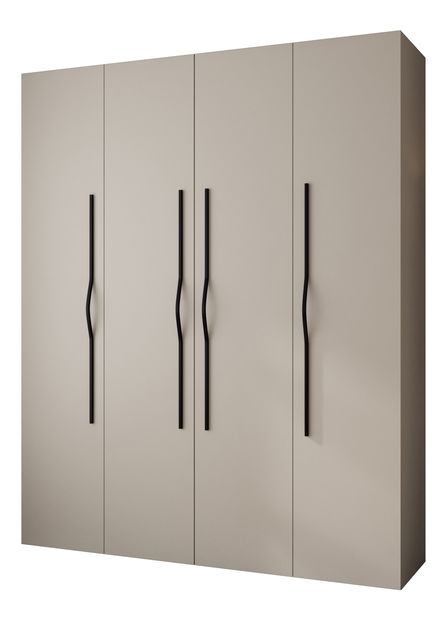 Šatní skříň 200 cm Carmela 50-2 (kašmír + černá)