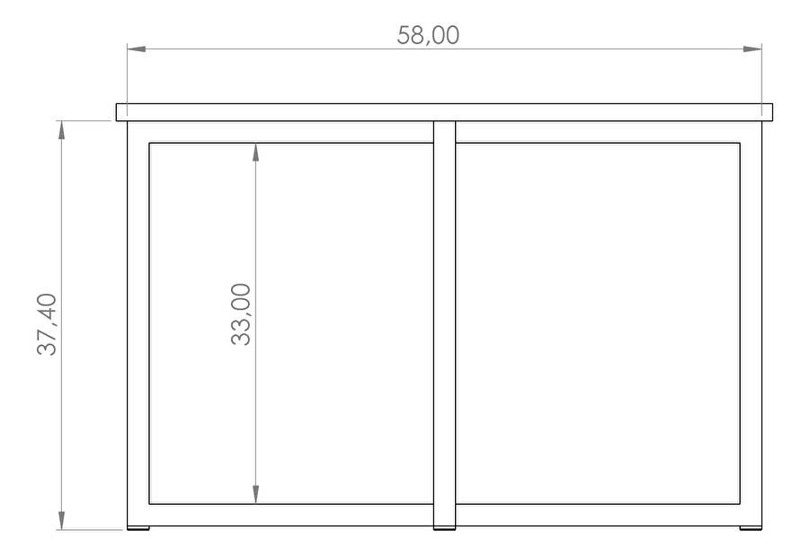 Konferenční stolek Punta 60 (grafit)