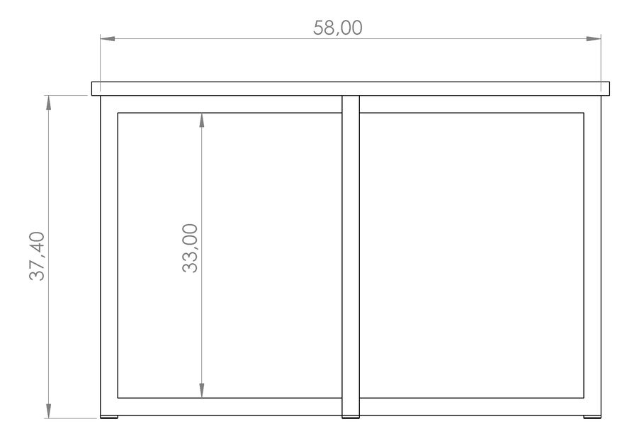 Konferenční stolek Punta 60 (grafit)