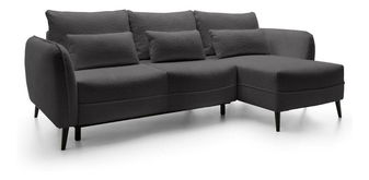 Rohová sedací souprava Eilish (P) (šedá + černá)