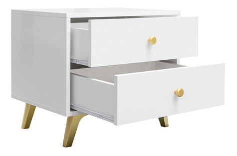 Noční stolek Astradon (černá + zlatá)