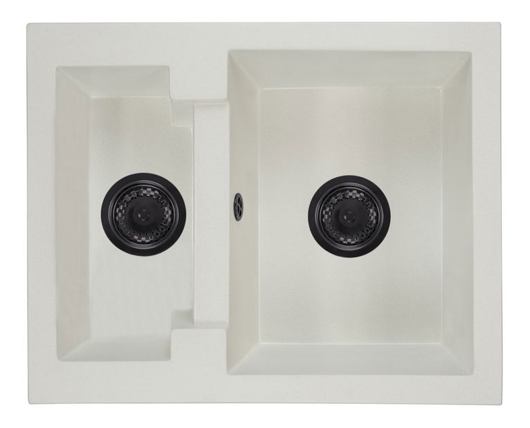 Kuchyňský dřez Yagma (bílá) (s 1 otvorem pro baterii) (P)