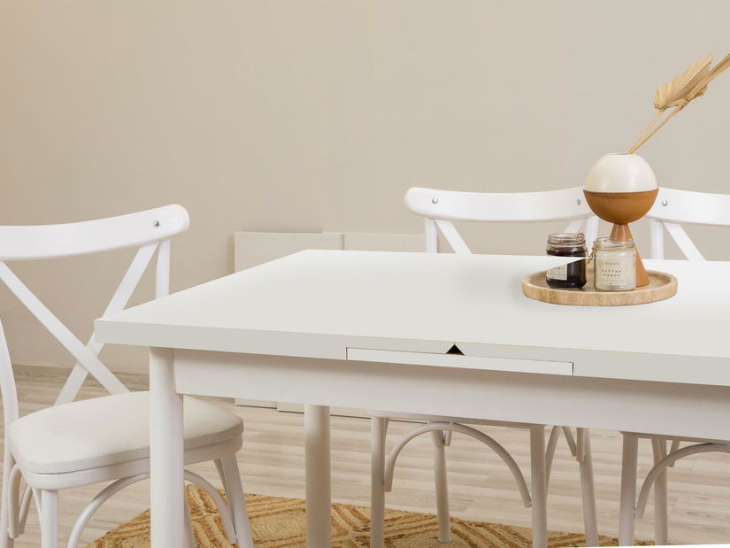 Jídelní set Duvasa 11 (bílá) (pro 4 osoby) *bazar