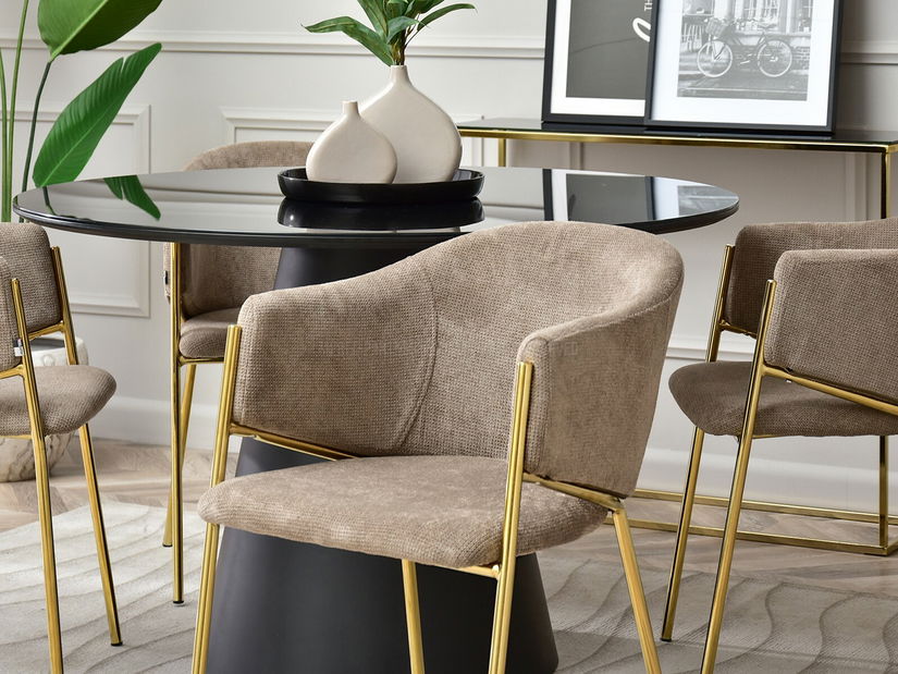 Židle Chad (béžová + zlatá)