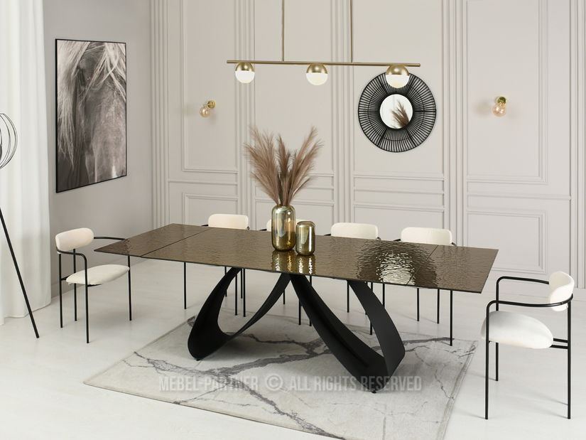 Jídelní stůl Prego (zlatá + černá)