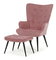 Křeslo s taburetkou Akitta (růžová)