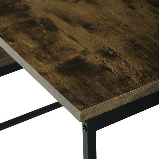 Jídelní set se 2 židlemi Autaus (hnědá)