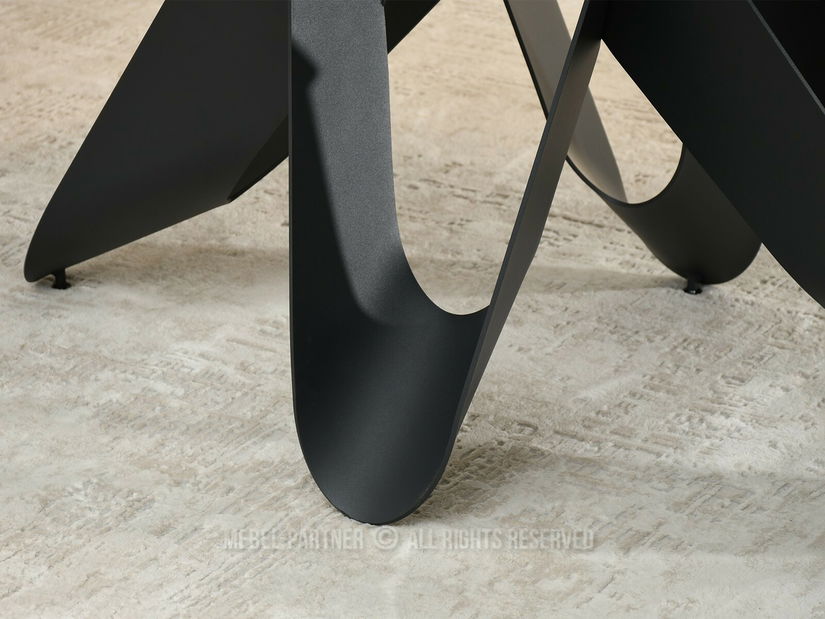 Jídelní stůl Preparan (mramor + černá)