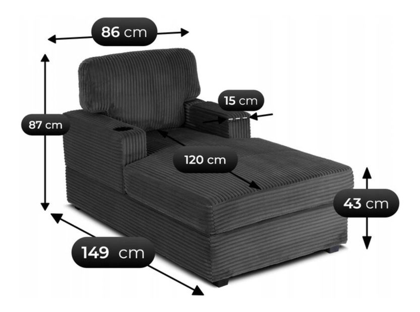 Křeslo Nuevos (šedá)