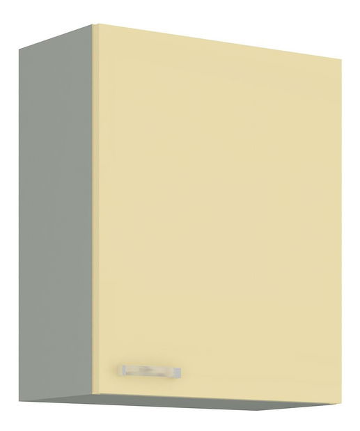 Horní kuchyňská skříňka Kelyn 60 G-72 1F (korpus: lesk krémový + fronta: šedá)