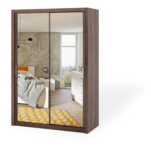 Šatní skříň Bonaparte SZ150 (dub monastery) (se zrcadlem)