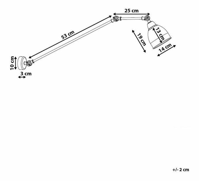 Nástěnné osvětlení Misza (modrá)