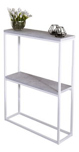 Konzolový stolek Mattel (bílá + beton)