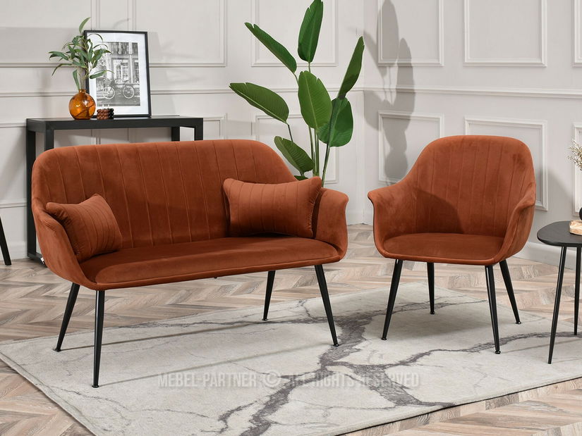 Pohovka Osmol S (měděná + zlatá)