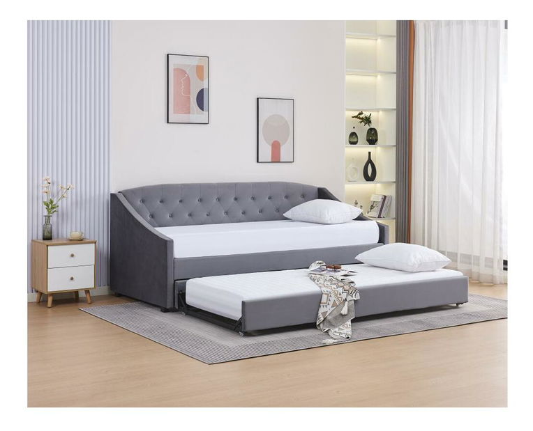 Rozkládací postel 90 cm Asesorar (šedá)