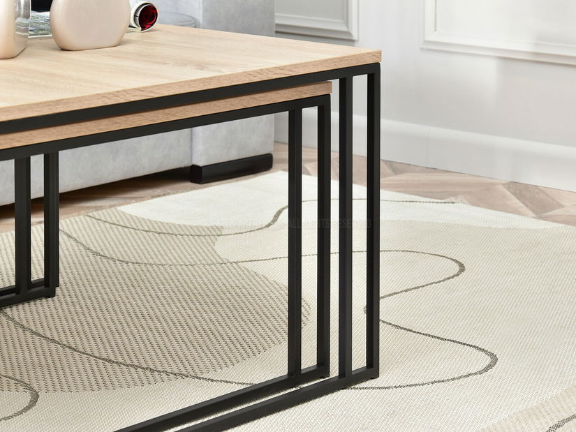 Set 2 konferenčních stolků Destapamos (černá)